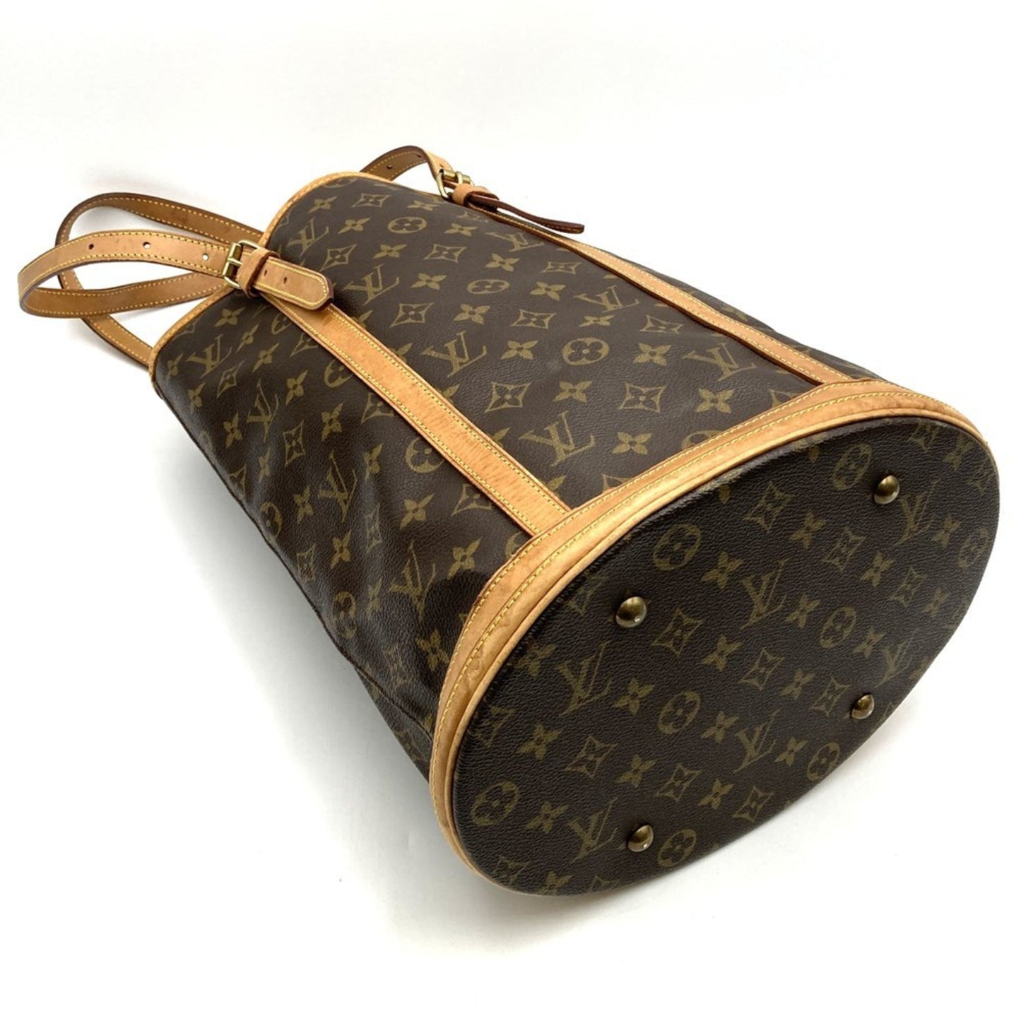 Louis Vuitton Bucket GM, Brown, Canvas, tote