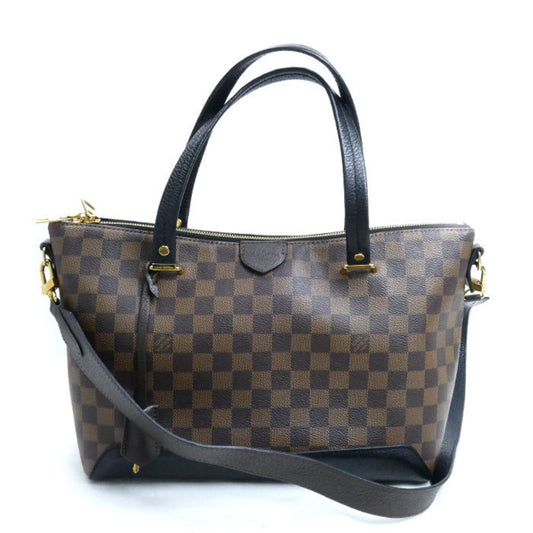 Louis Vuitton Hyde Park, Brown, Canvas, shoulder