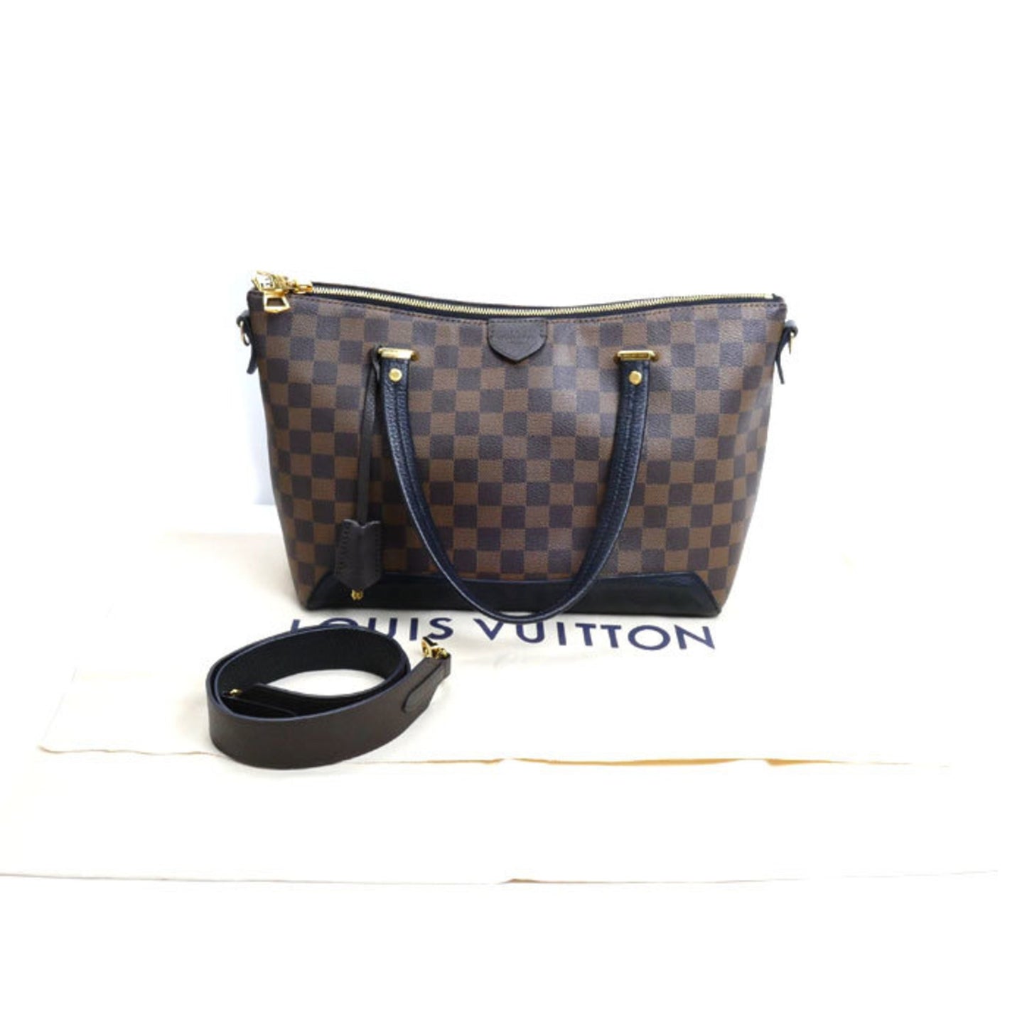 Louis Vuitton Hyde Park, Brown, Canvas, shoulder