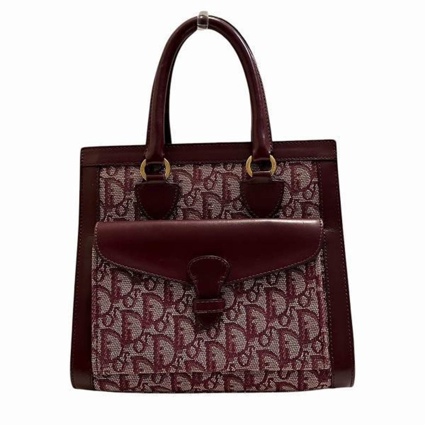 Dior Trotter, Burgundy, Canvas, handbag