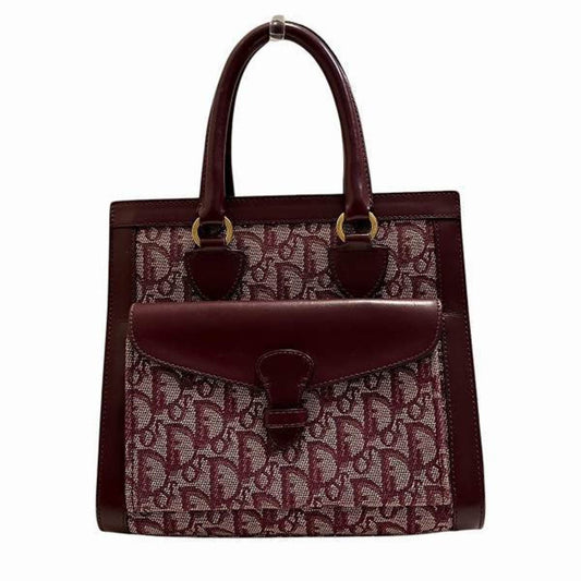 Dior Trotter, Burgundy, Canvas, handbag