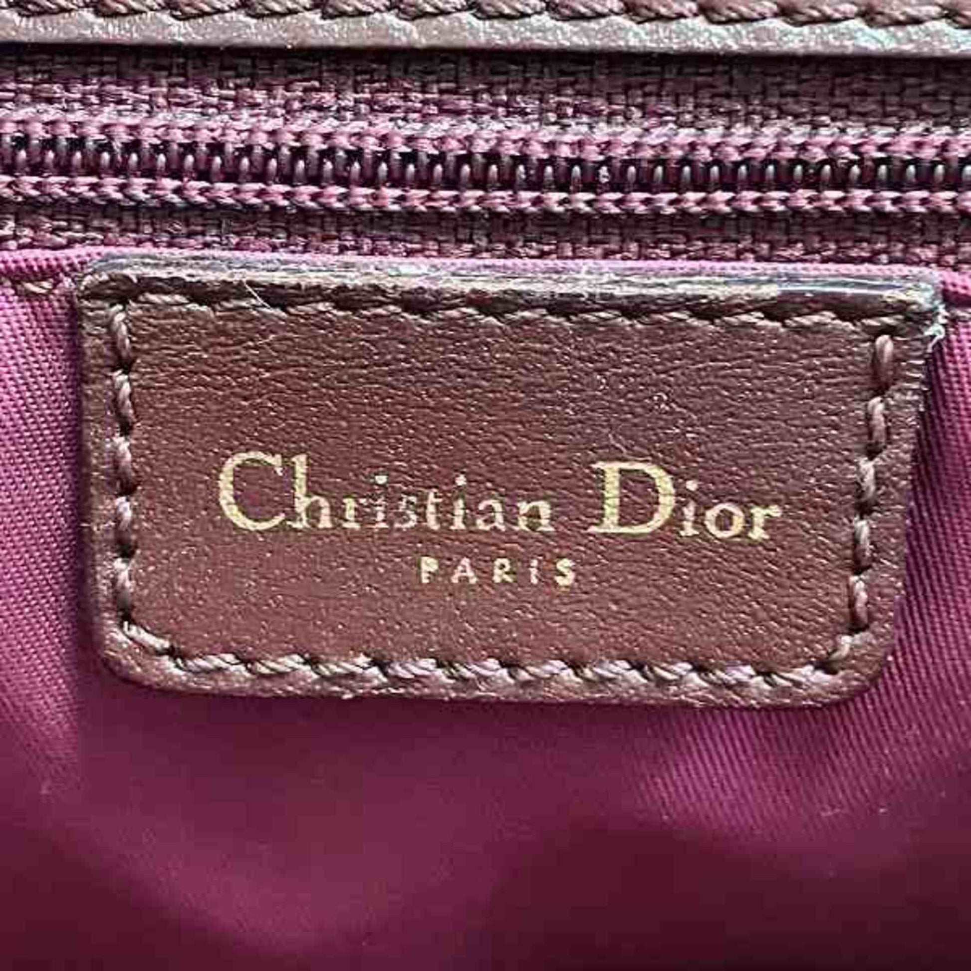 Dior Trotter, Burgundy, Canvas, handbag