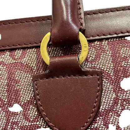 Dior Trotter, Burgundy, Canvas, handbag