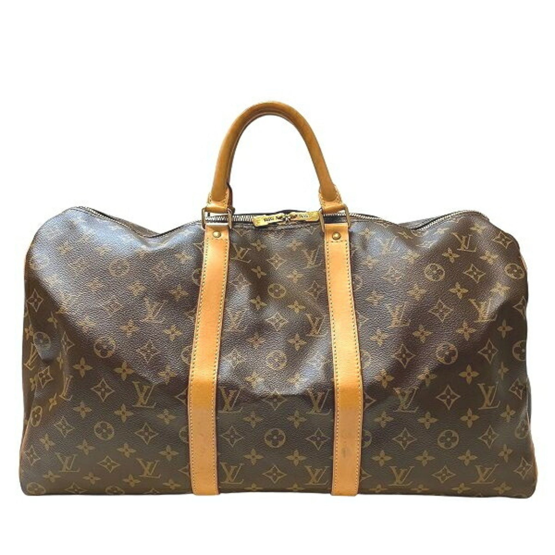 Louis Vuitton Keepall 50, Brown, Canvas, travel