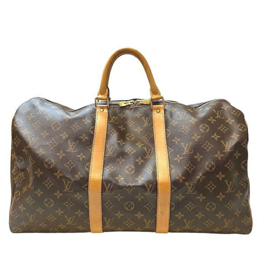 Louis Vuitton Keepall 50, Brown, Canvas, travel