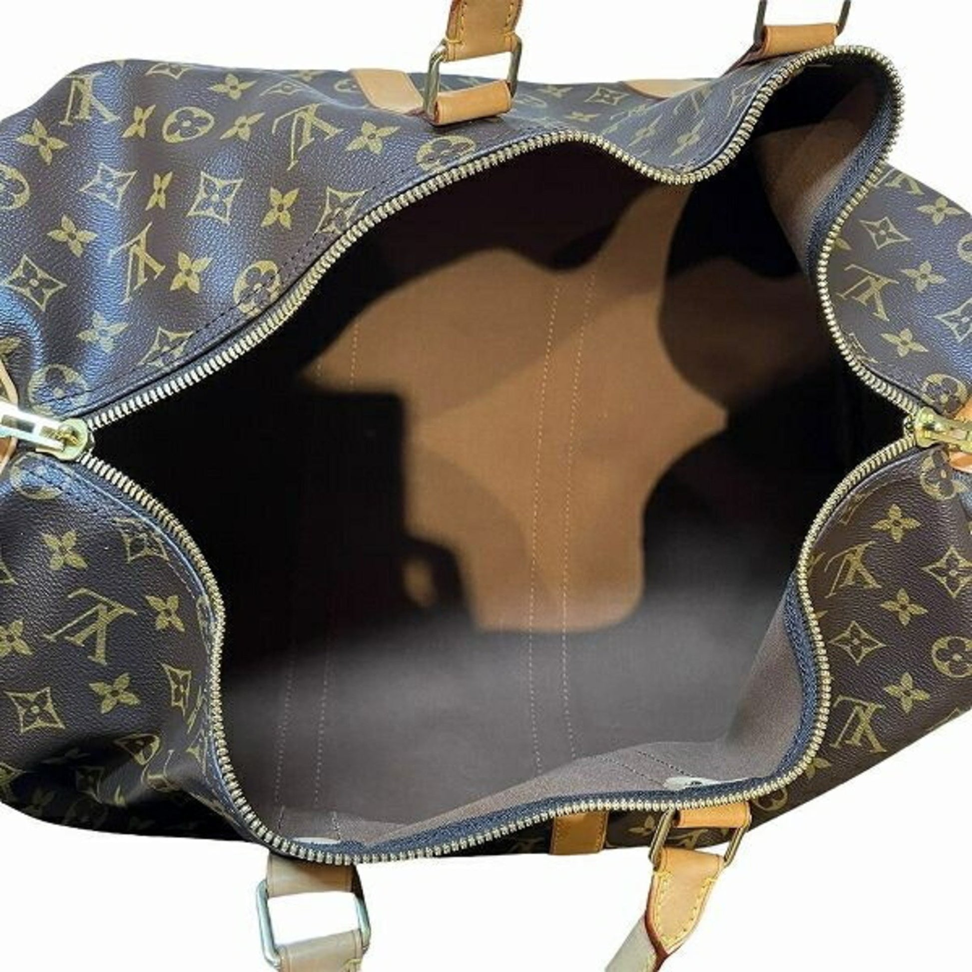 Louis Vuitton Keepall 50, Brown, Canvas, travel