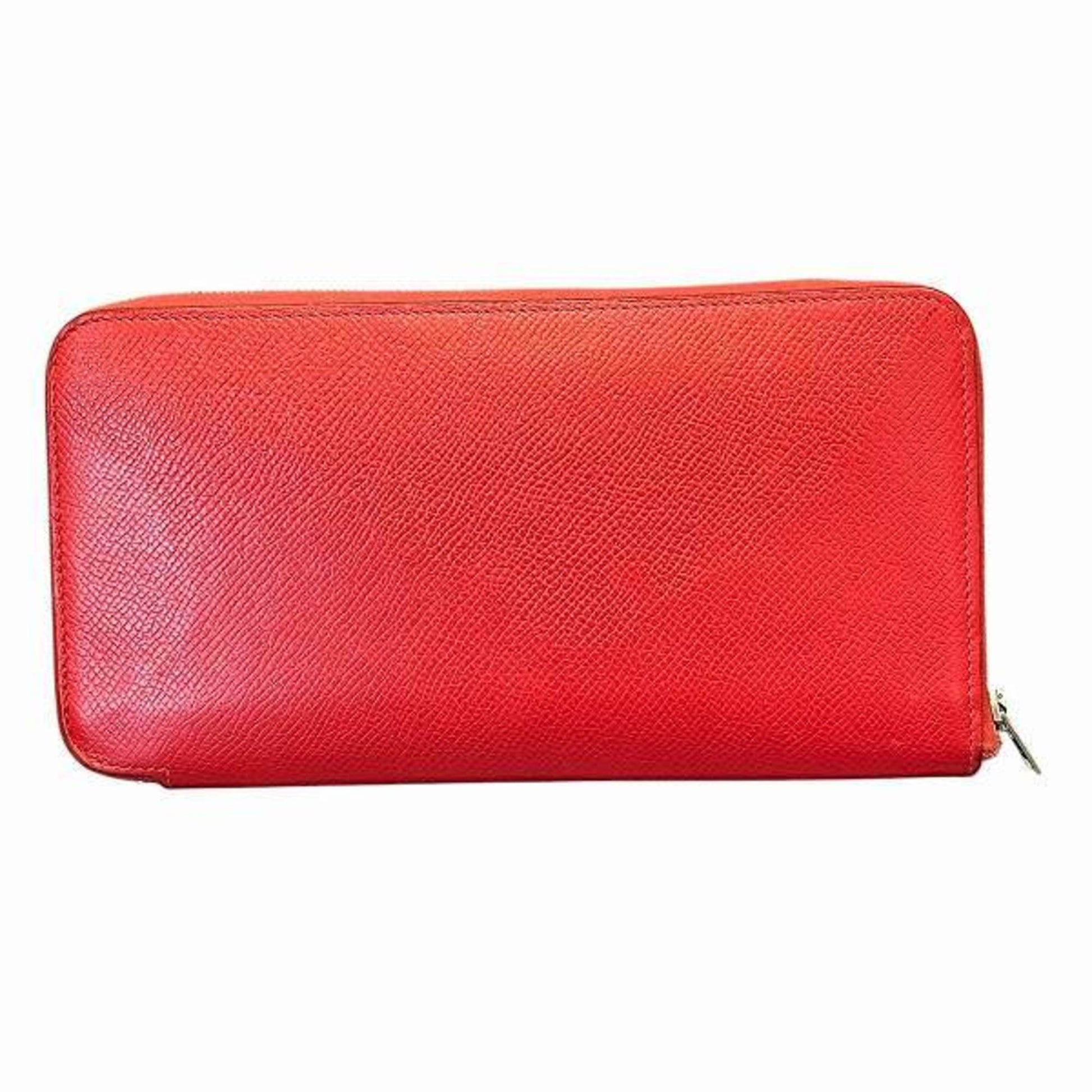 Hermès Azap, Red, Leather, wallet