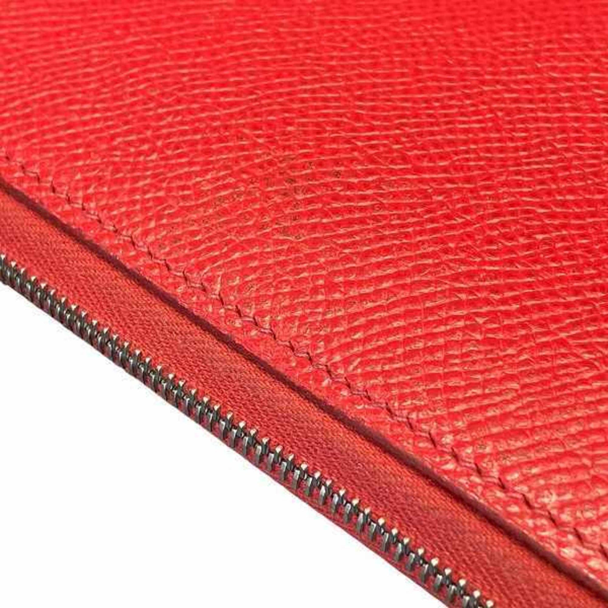 Hermès Azap, Red, Leather, wallet