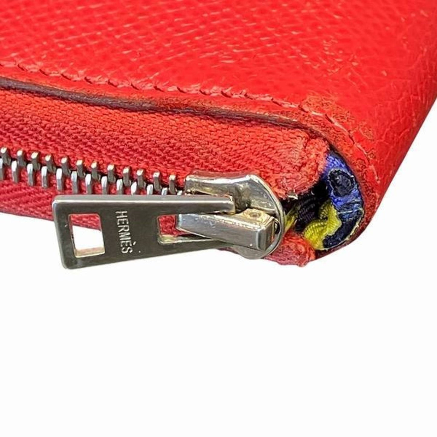 Hermès Azap, Red, Leather, wallet