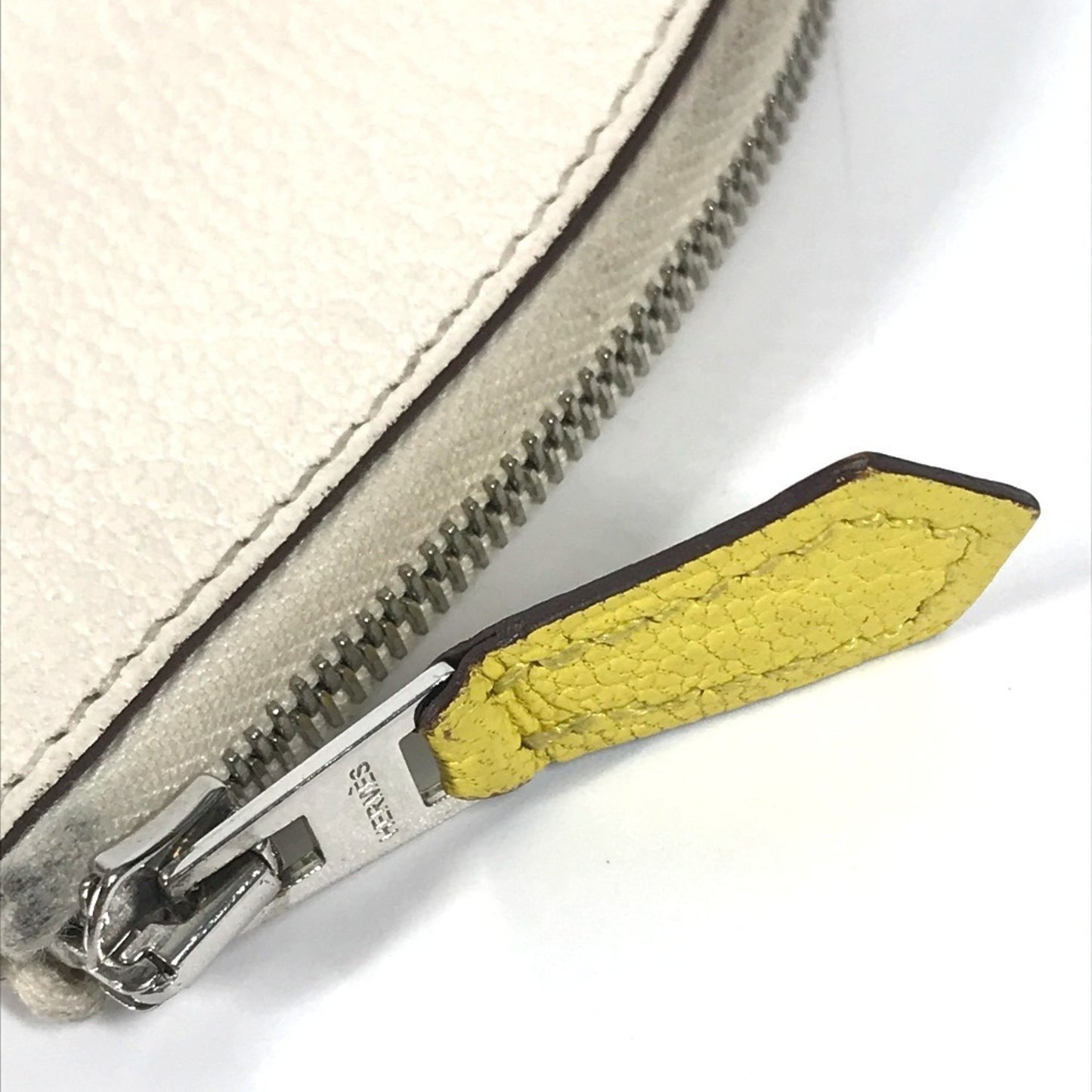 Hermès Paddock, White, Leather, wallet