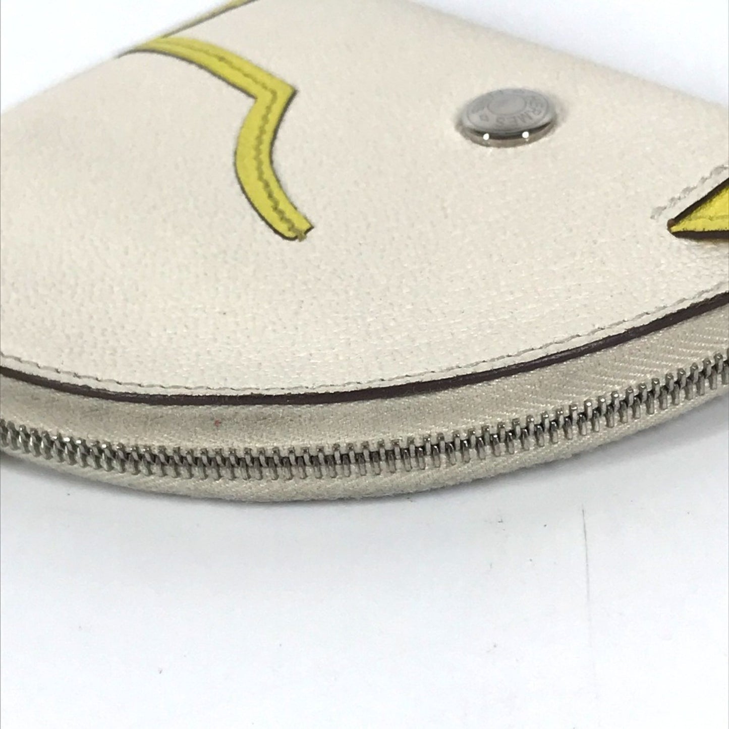 Hermès Paddock, White, Leather, wallet