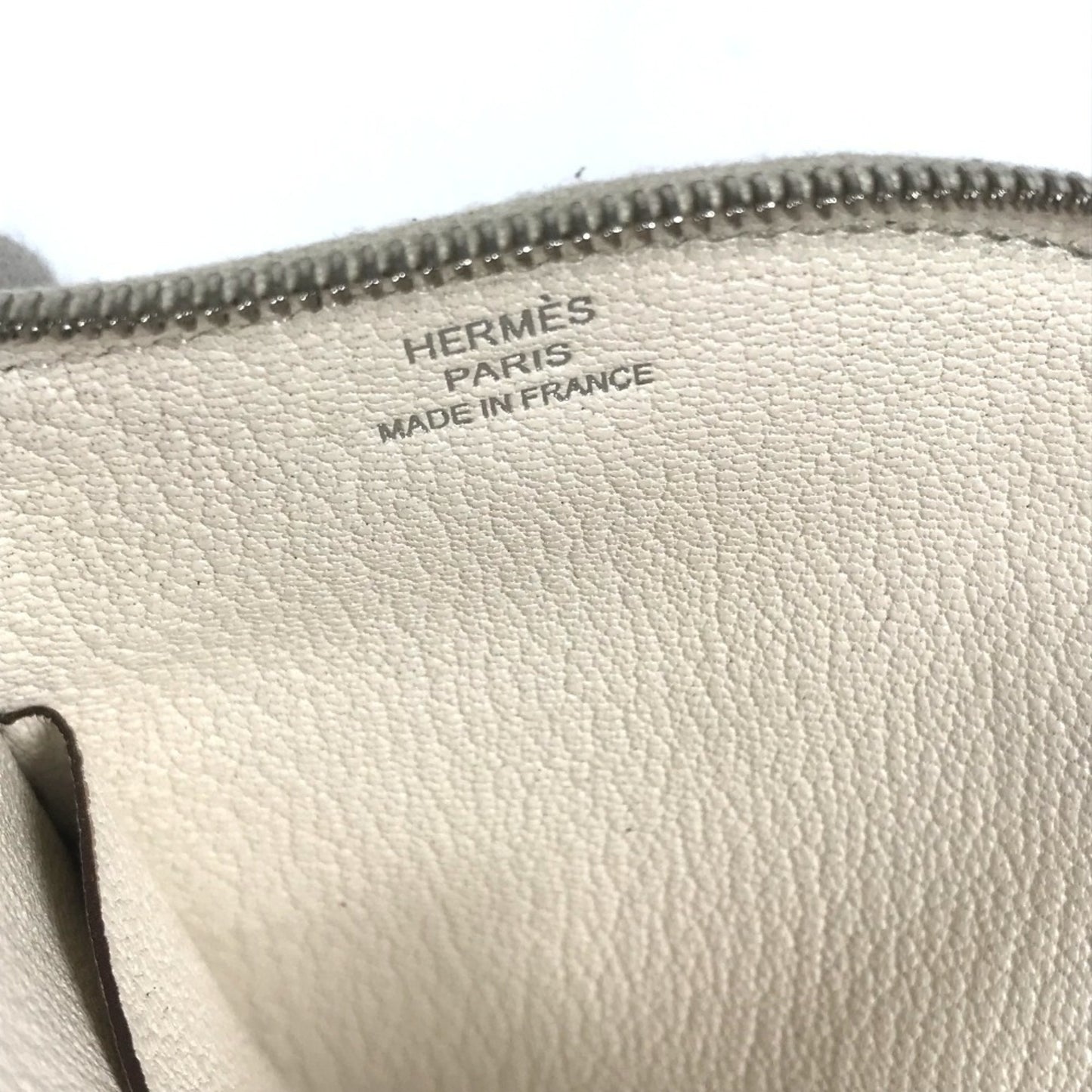 Hermès Paddock, White, Leather, wallet