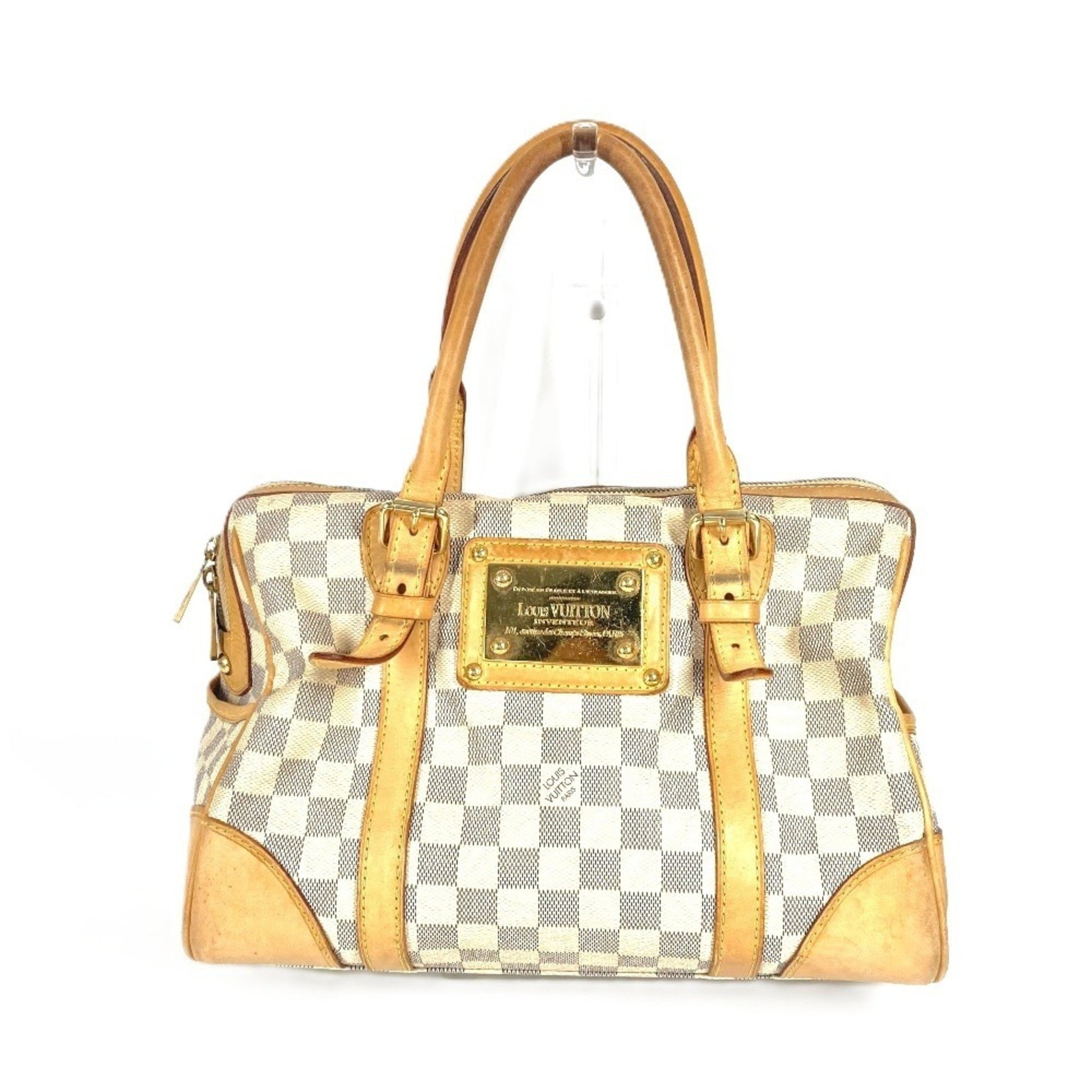 Louis Vuitton Berkeley, White, Canvas, handbag