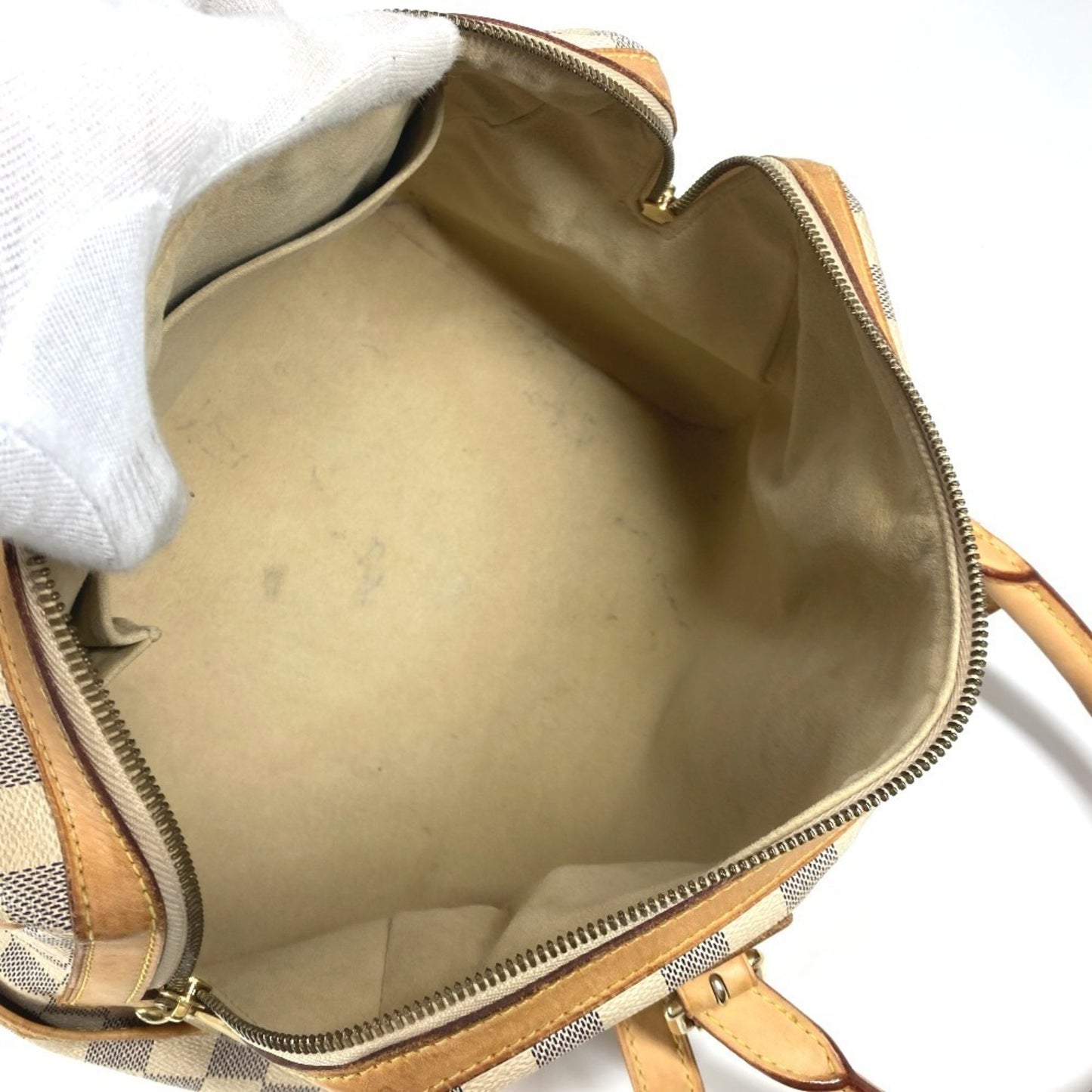 Louis Vuitton Berkeley, White, Canvas, handbag
