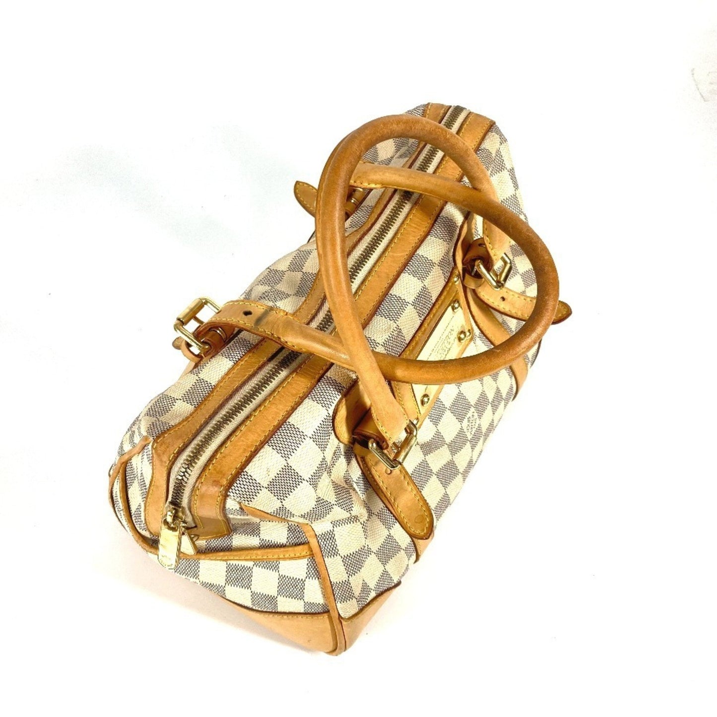 Louis Vuitton Berkeley, White, Canvas, handbag