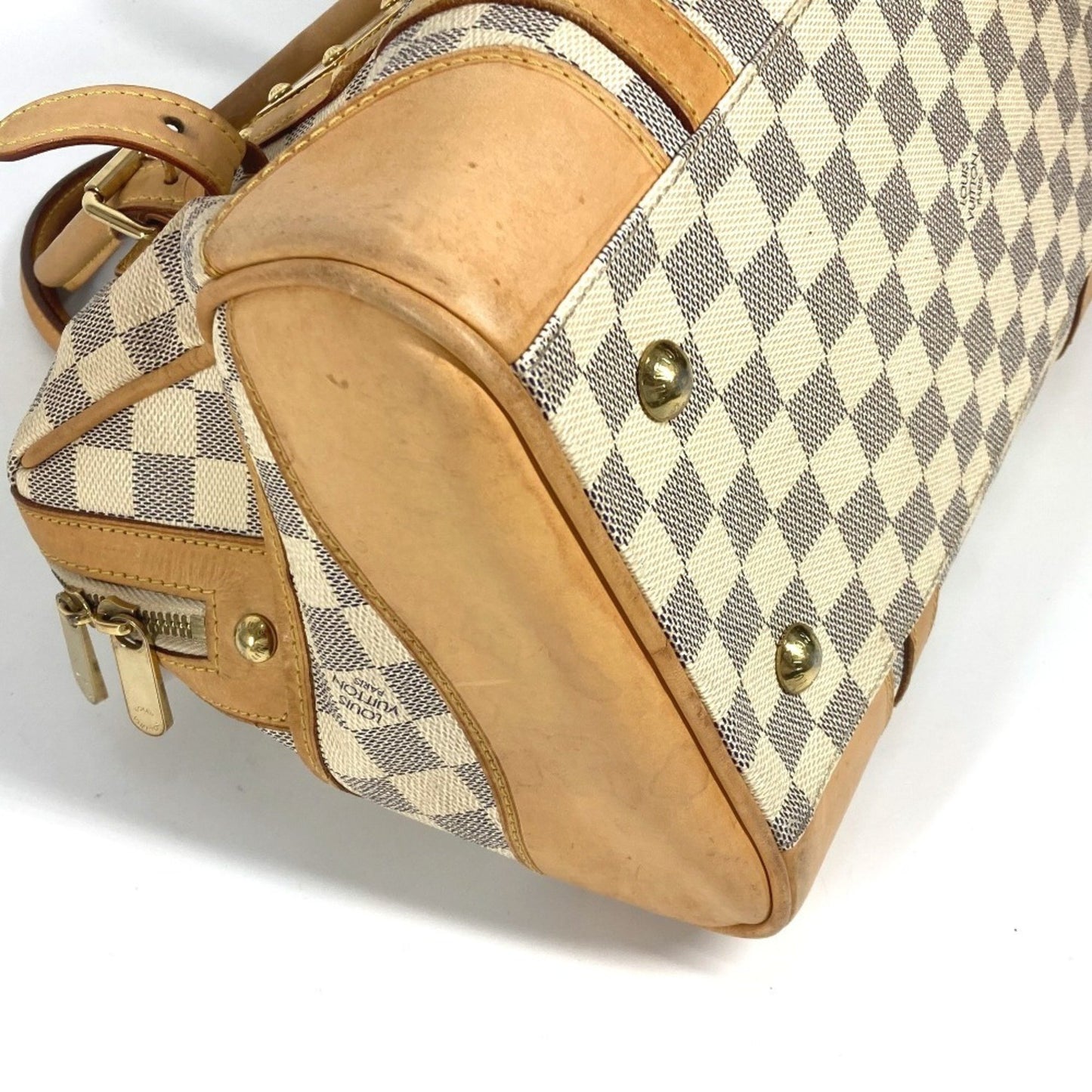 Louis Vuitton Berkeley, White, Canvas, handbag