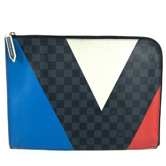Louis Vuitton Pochette Jour Gm, Black, Canvas, clutch