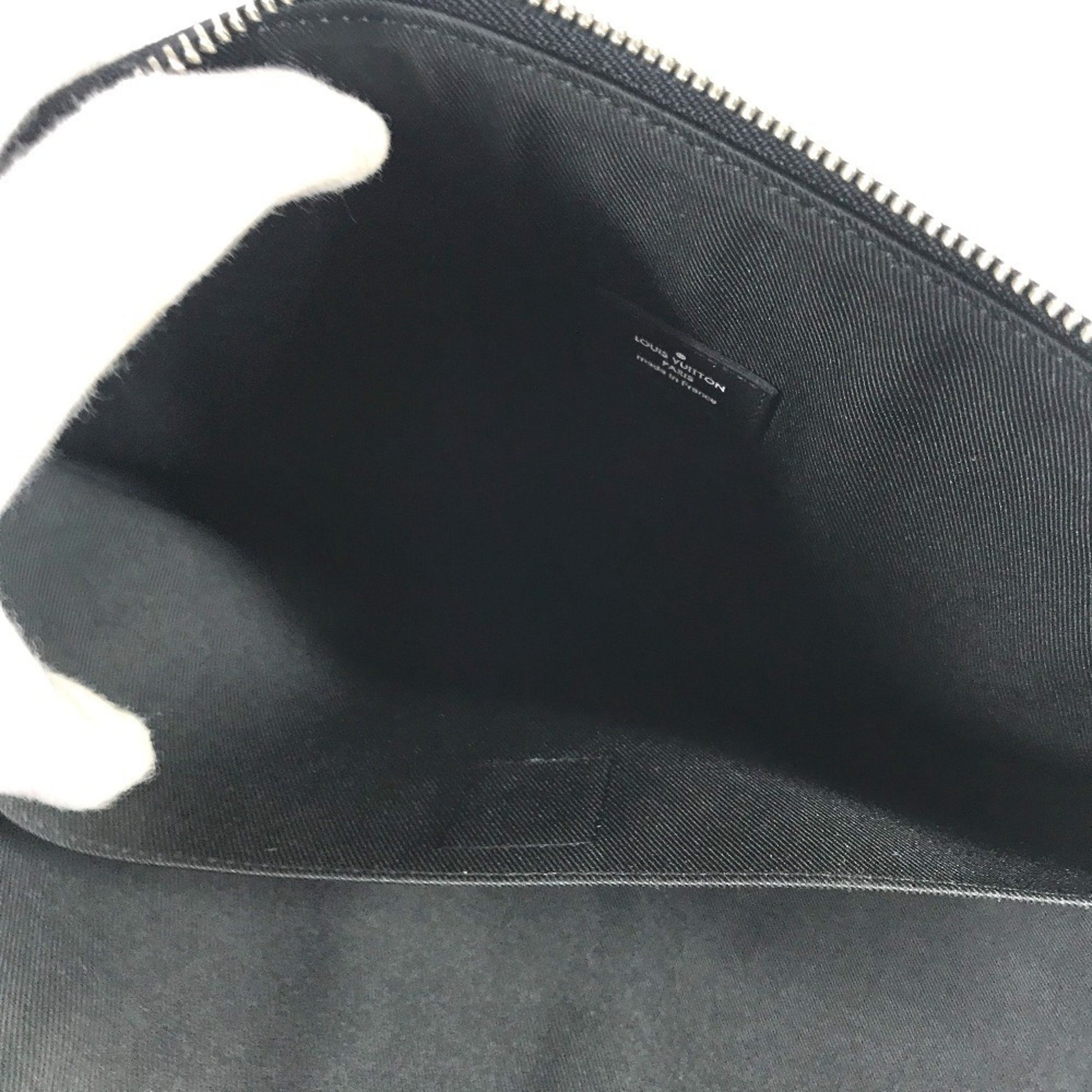 Louis Vuitton Pochette Jour Gm, Black, Canvas, clutch