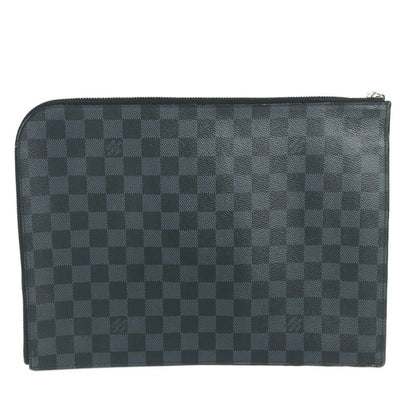 Louis Vuitton Pochette Jour Gm, Black, Canvas, clutch