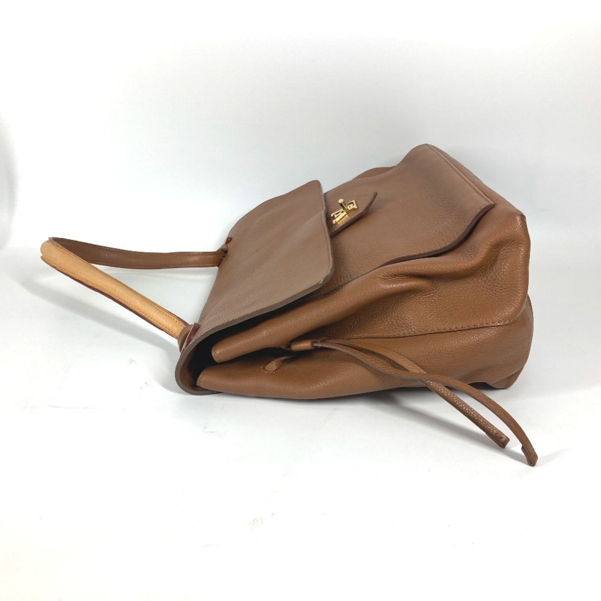 Louis Vuitton Lockme, Brown, Leather, tote