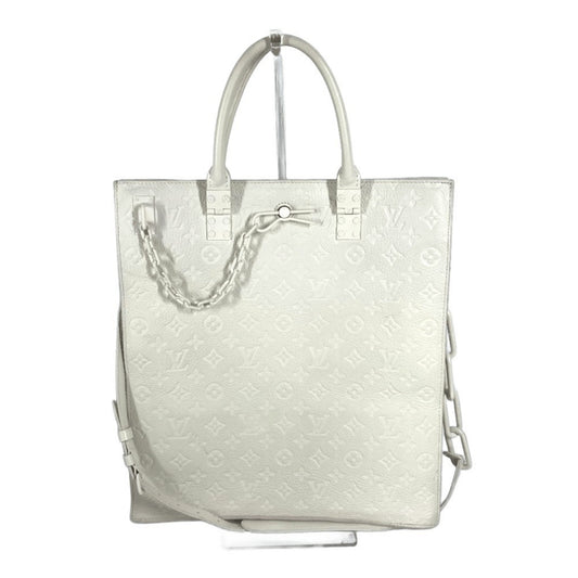 Louis Vuitton Plat, White, Leather, tote