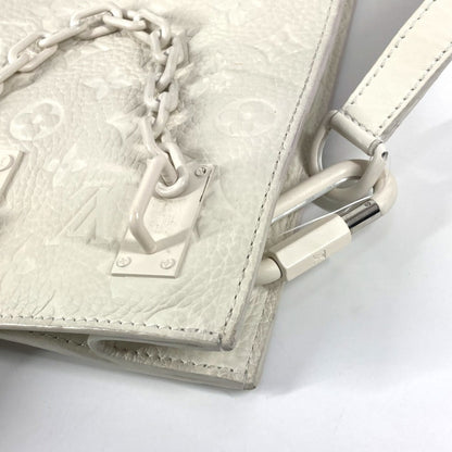 Louis Vuitton Plat, White, Leather, tote