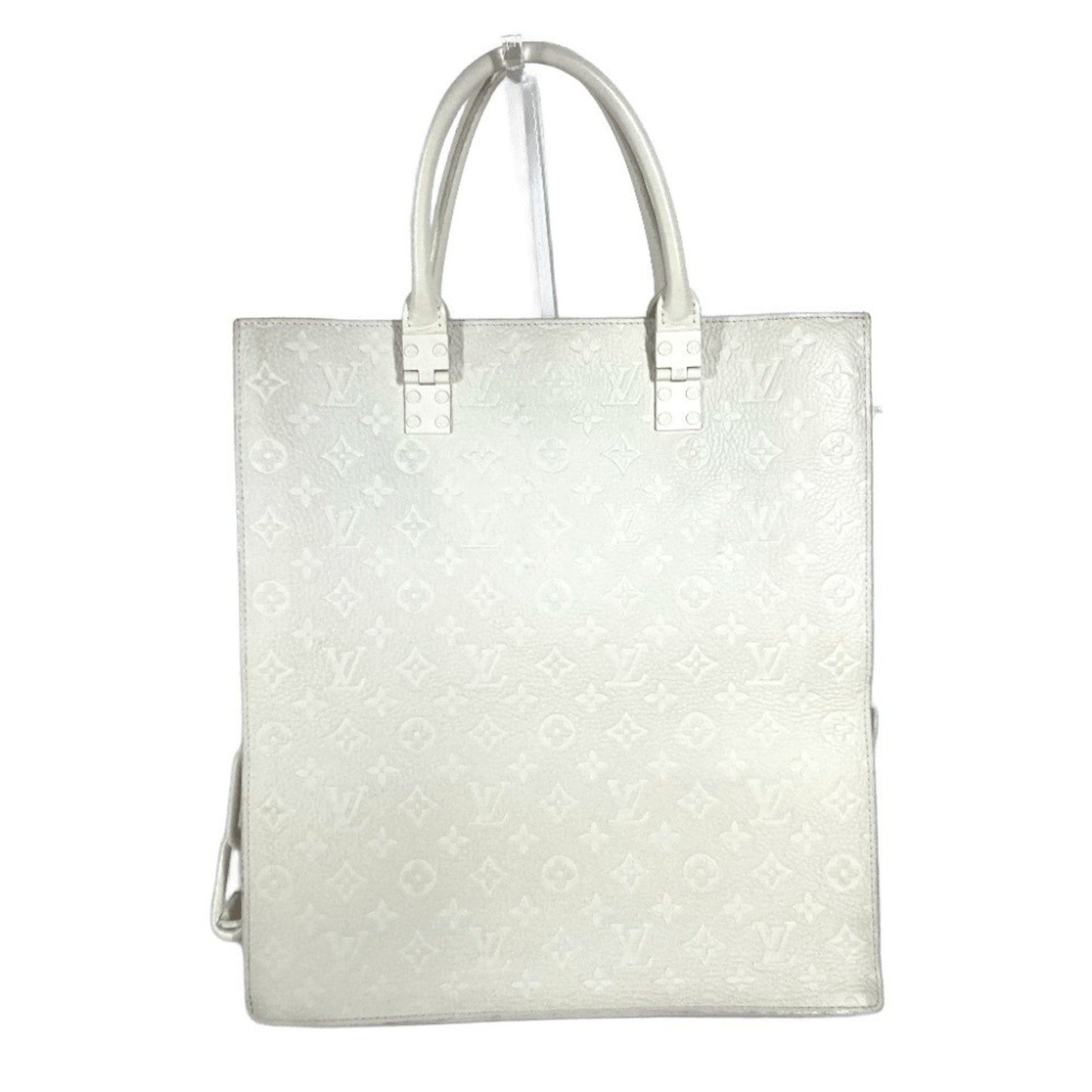 Louis Vuitton Plat, White, Leather, tote