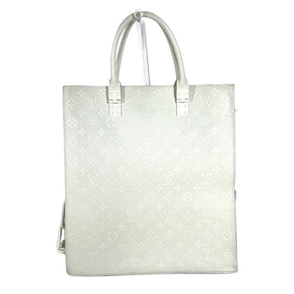 Louis Vuitton Plat, White, Leather, tote