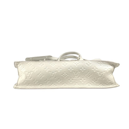 Louis Vuitton Plat, White, Leather, tote