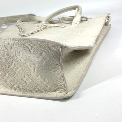 Louis Vuitton Plat, White, Leather, tote
