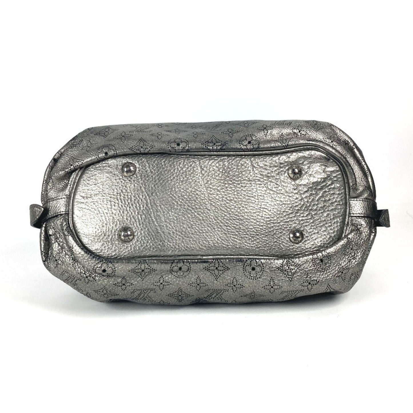 Louis Vuitton Mahina, Silver, Leather, shoulder