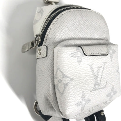 Louis Vuitton Pochette Clés, White, Canvas, wallet