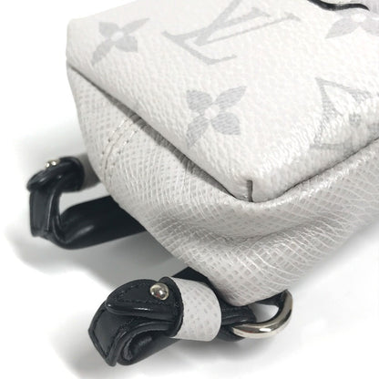 Louis Vuitton Pochette Clés, White, Canvas, wallet
