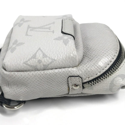 Louis Vuitton Pochette Clés, White, Canvas, wallet