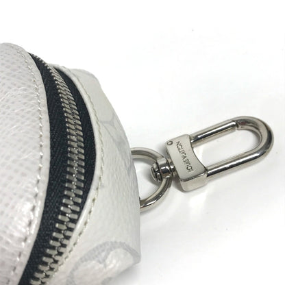 Louis Vuitton Pochette Clés, White, Canvas, wallet