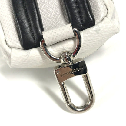 Louis Vuitton Pochette Clés, White, Canvas, wallet