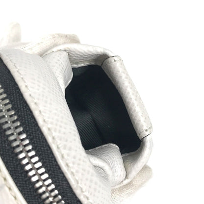 Louis Vuitton Pochette Clés, White, Canvas, wallet