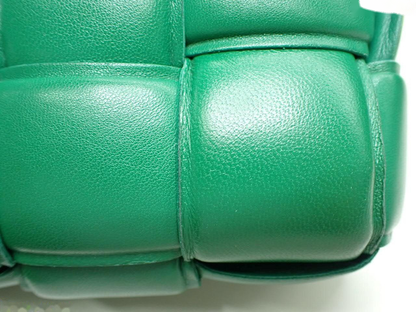 Bottega Veneta Cassette Crossbody Bag Padded Maxi Intrecciato Leather, GREEN, LEATHER, Crossbody bag