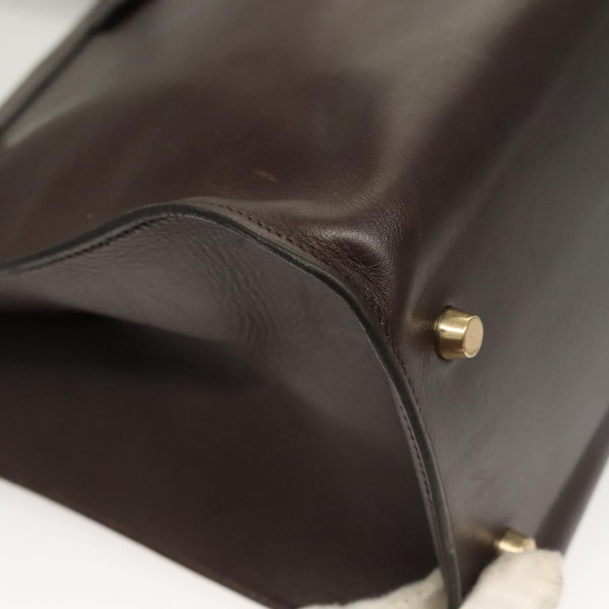 Hermès, Brown, Leather, shoulder