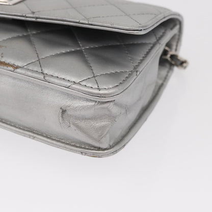 Chanel Reissue 2.55 Wallet on Chain Quilted Lambskin, Silver, Leather, Crossbody Bag