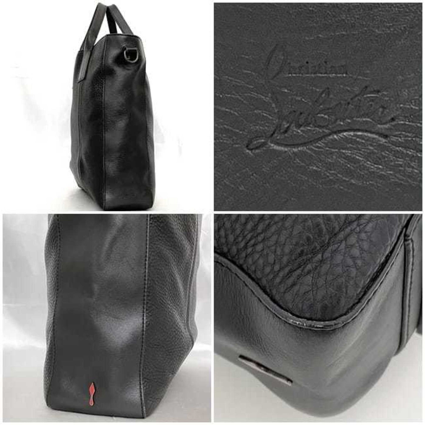 Christian Louboutin Cabata, Black, Leather, tote