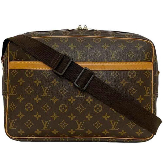 Louis Vuitton Reporter, Brown, Canvas, shoulder
