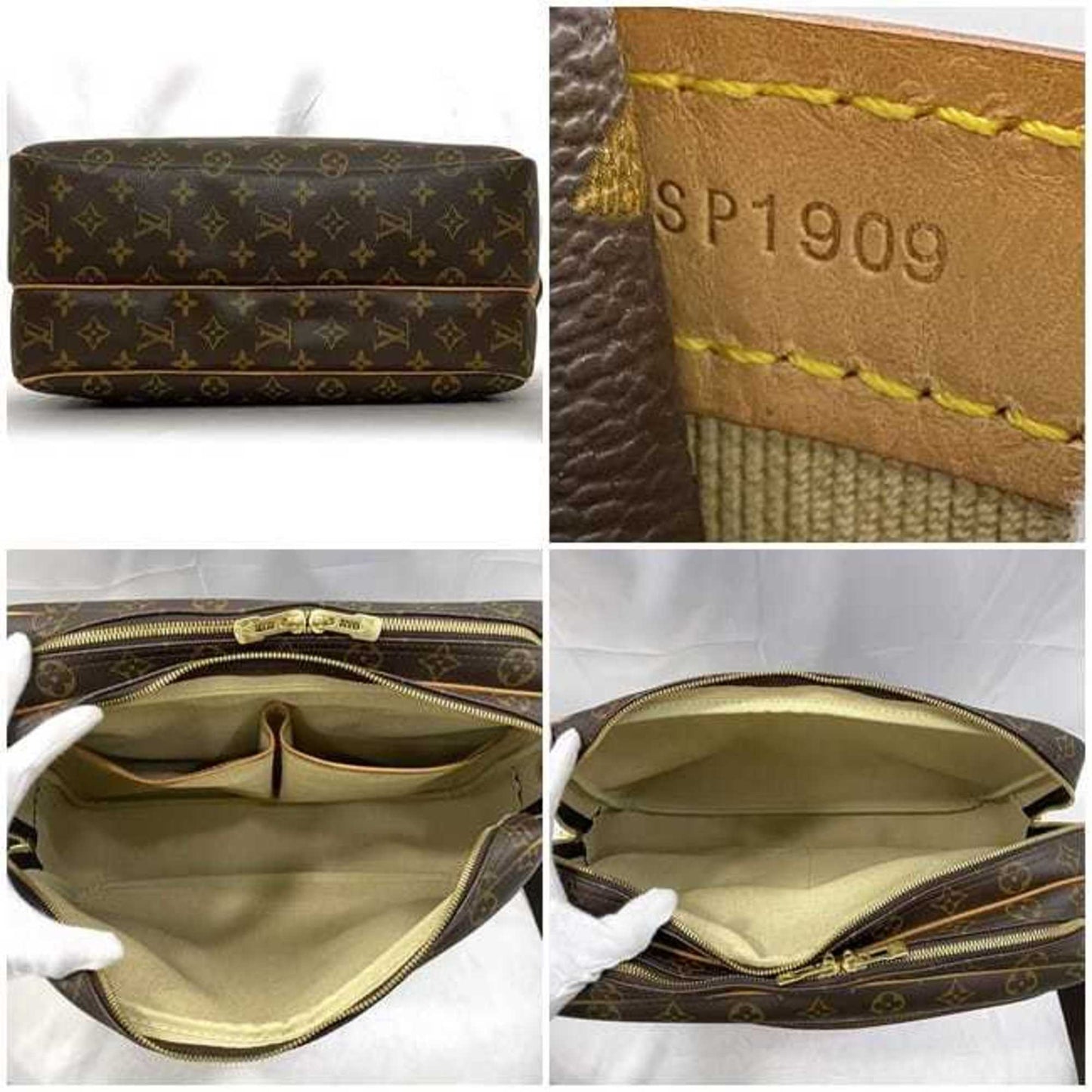 Louis Vuitton Reporter, Brown, Canvas, shoulder