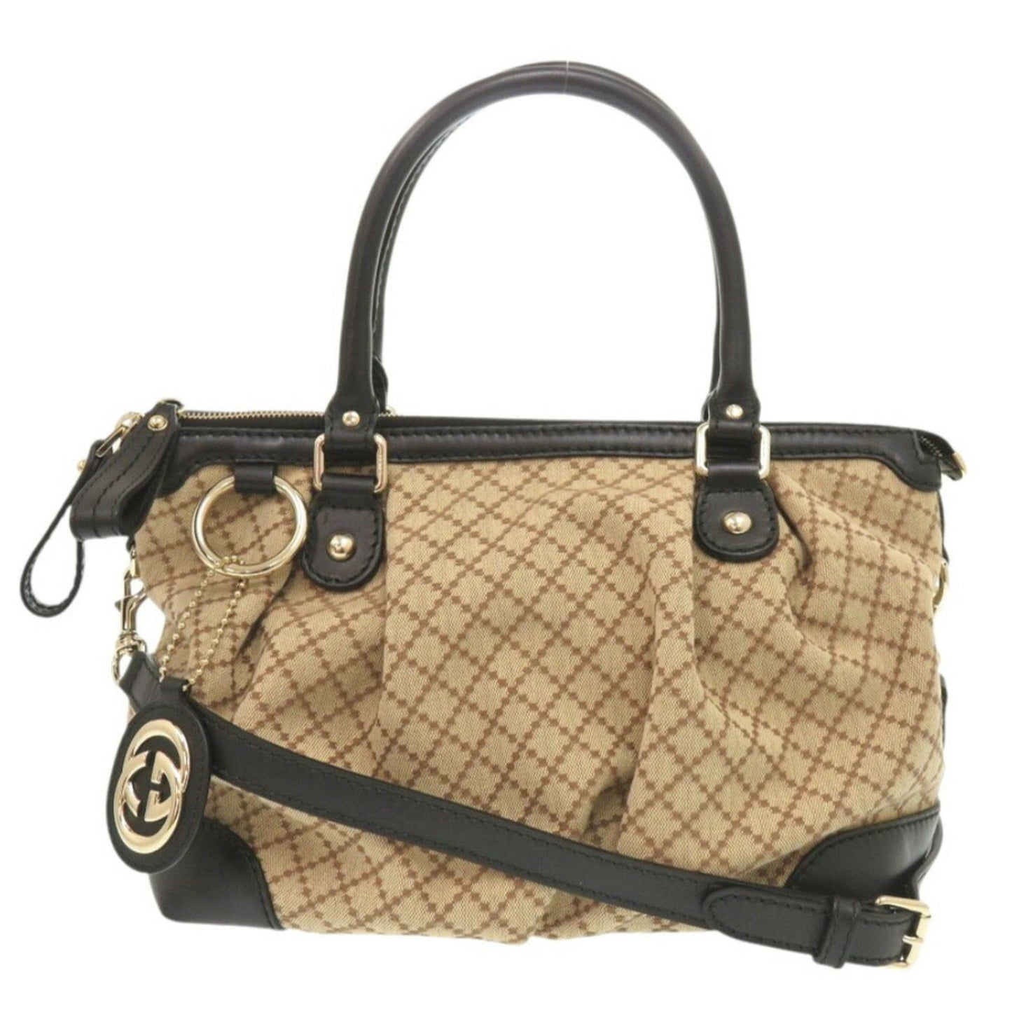 Gucci Sukey, Beige, Canvas, handbag