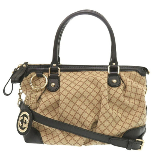 Gucci Sukey, Beige, Canvas, handbag