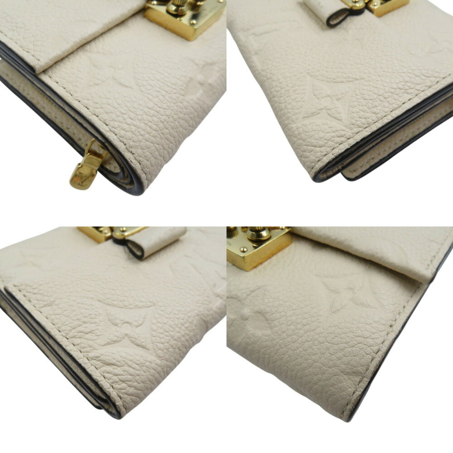 Louis Vuitton Metis, White, Leather, wallet