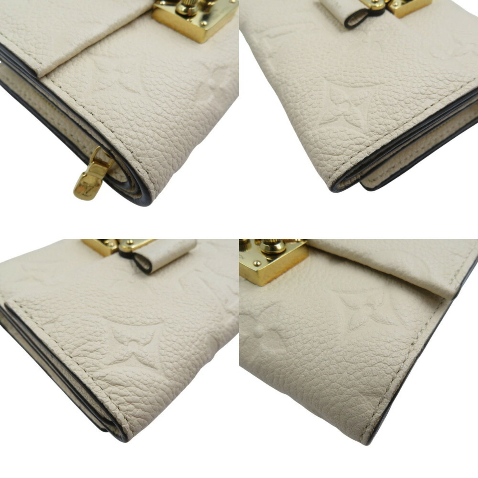 Louis Vuitton Metis, White, Leather, wallet
