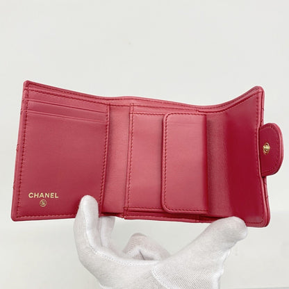 Chanel Porte monnaie, Pink, Leather, wallet