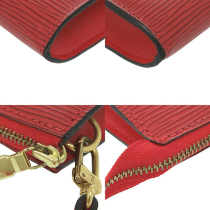 Louis Vuitton Pochette Accessoire, Red, Leather, clutch