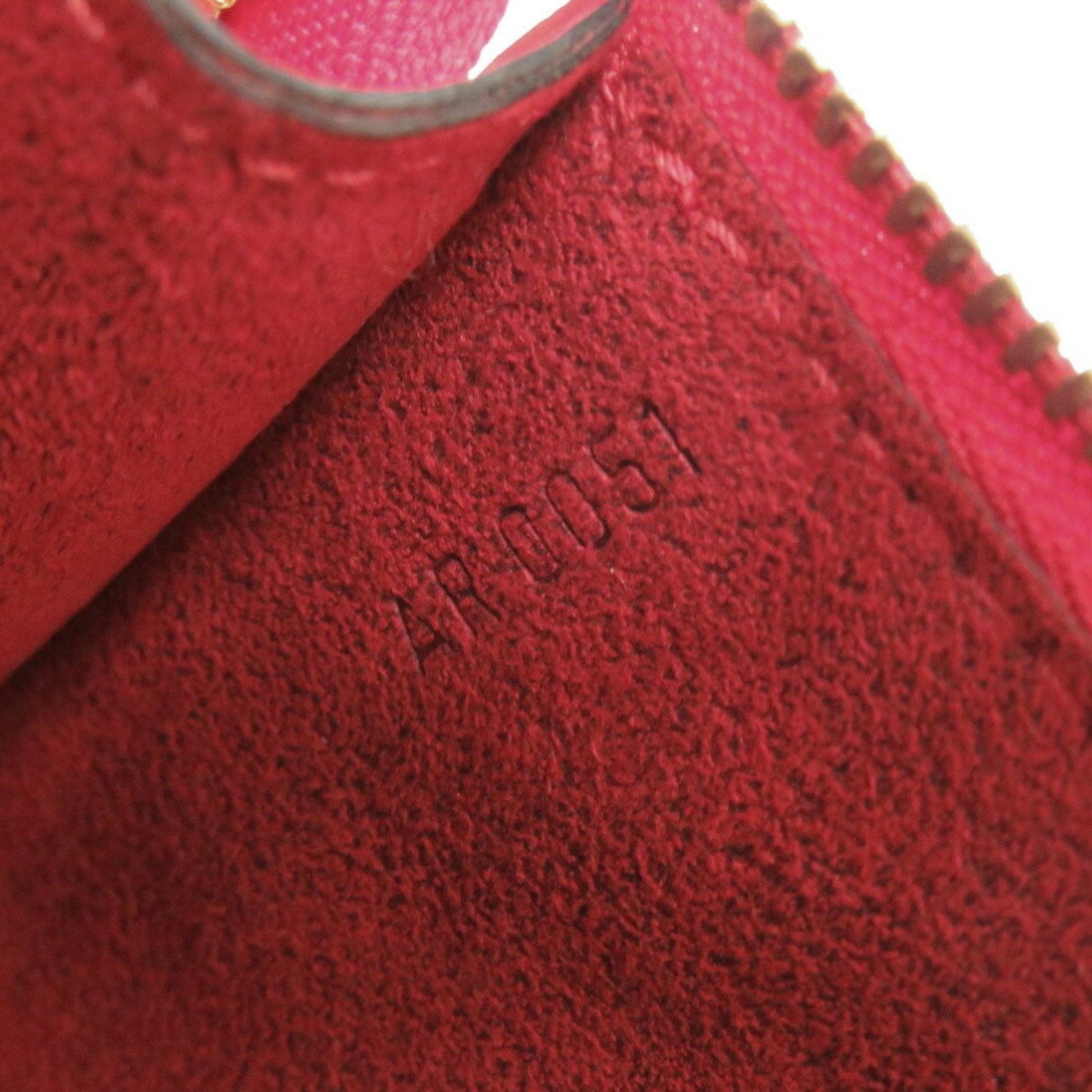 Louis Vuitton Pochette Accessoire, Red, Leather, clutch